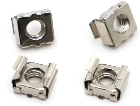 Dadi in Gabbia, Dado flottante, Colore Zinco 304 Acciaio Inox Quadrato Elastico Rack Mount Server Cabinet Mensola Clip Galleggiante Gabbia Dado 5pz