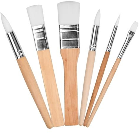 Pqahffowr Set di 6 Pennelli, Pennelli per Pittura In Acrilico Come Mostrato, Pennelli per Pittore Kit