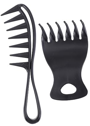 VICASKY 4pezzi Pettine Districante Denti Larghi Pettine per Acconciature da Barbiere Pettini per Shampoo per Styling dei Capelli Pettini per Taglio dei Capelli per Uso su Bagnati
