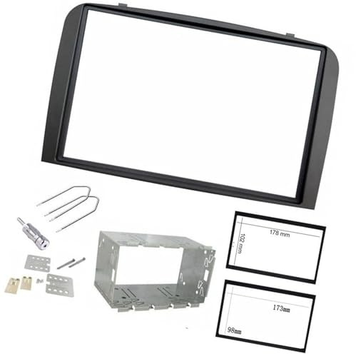 ZAPYVET Kit di installazione for telaio autoradio doppio DIN, telaio pannello frontale 2 DIN stereo, for 147 Alfa GT linea nera Pannello cruscotto autoradio
