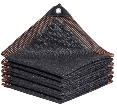 Telo Ombreggiante Impermeabile 4x4 Vela Rete Ombreggiante con Occhielli 4x5m Antistrappo 90% Protezione Solare Reti Ombreggianti da Esterno Giardino, Terrazze, Piante, Piscina, Pollaio ,black-5x5m