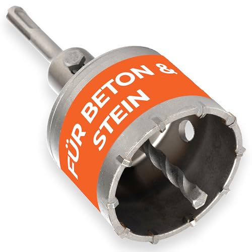 BAUBECK Bohrkrone 82mm SDS Plus für Beton & Stein M22 Dosenbohrer 82mm Mauerwerk SDS-plus Kernlochbohrer 82 Steckdosenbohrer Kronenbohrer Dosensenker SSD Steckdosen Bohrkrone Hohlbohrkrone Kernbohrer