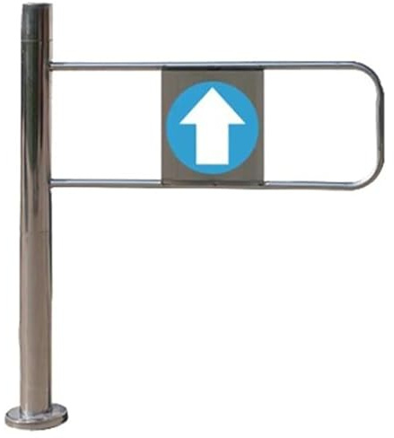 Cancello a battente automatico per l'ingresso del supermercato, porta di accesso in metallo per impieghi commerciali, porta a battente unidirezionale (50 x 97 cm, sinistra), soluzione di accesso