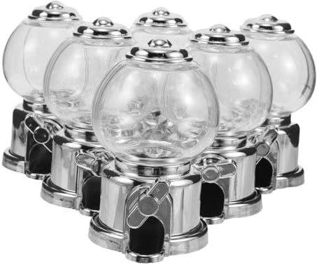 Cabilock 6pcs Large Capacity Candy Box Creative Plastic Gumball Dispenser Snack Machine for Wedding Party Favors Interactive Candy Holder for Birthday and Celebration Decor