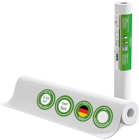 Veluxis Vliestapete Creative Feine Gewebestruktur – 10,05 m × 0,53 m | renoviervlies, überstreichbar, atmungsaktiv, Wandtapete Made in Germany I Veluxis ®