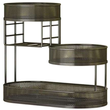 Pitycbo Cesto per Frutta a 3 Ripiani, in Filo Metallico, Portafrutta da Cucina, Portafrutta per Pane, Verdura, Nero