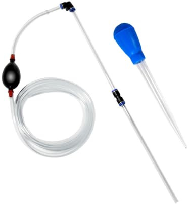 HYTROVE Set 1 Strumento Pulizia Acqua Acquario Strumento per Svuotamento Manuale e Pulizia Ghiaia in Plastica Colore Casuale