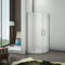 Aica box doccia 90x90x195cm semicircolare porta battente anticalcare vetro temperato opaco 6mm