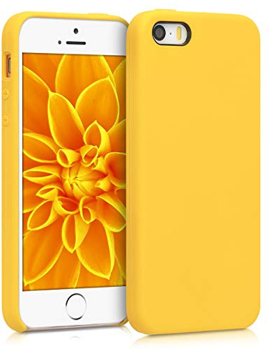 kwmobile Housse Compatible avec Apple iPhone SE (1.Gen 2016) / iPhone 5 / iPhone 5S Coque - Housse de téléphone Protection Souple en TPU Silicone - Jaune radieux