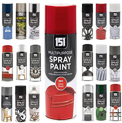 Multi-Purpose Red Gloss Spray Paint 400ml, Professional Quality Aerosol cans spray for All-Purpose, Interior Exterior & Household for Metal, Wood, Ceramics, Plastic, Walls with Perfect Finish