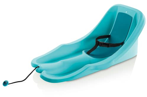 Plastkon Gizmo Riders Baby Bob Schlitten für Kleinkinder von 6 Monaten bis 3 Jahre - Kinder mit Sicherheitsgurt Rutscher - aus hochwertigem Kunststoff, Titan Hellblau, 74 x 38 x 33 cm