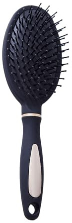 Brosse à Cheveux à Coussin de Palette avec Prise Confortable, Brosse à Cheveux de Massage Longue et Droite pour Dames, Ferme et Robuste