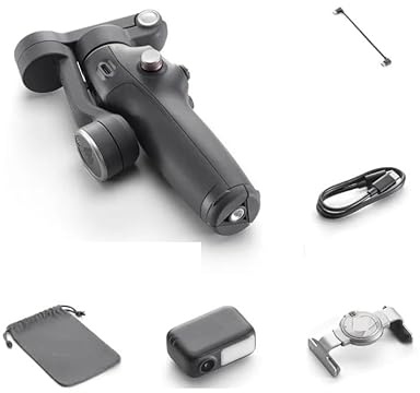 YUNHUOZ pour DJI pour Osmo Mobile 7P Handheld Flagship Gimbal 3 pour Axes pour la stabilisation Contrôle gestuel Active Track 7.0 Lancement Rapide et trépied intégré(7P Mic Mini B)