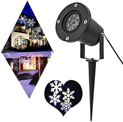 Proiettore di luce di Natale-Unuber Proiettore luce in movimento bianco Faretto Faretto a lume Lampada, Natale Holiday Garden Decorazione della parete di casa