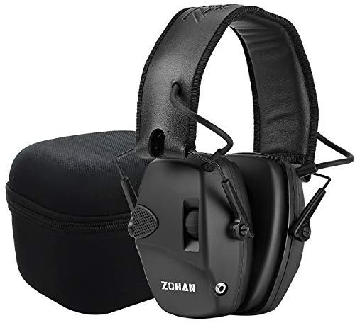 ZOHAN 054 Elektronische Gehörschutz Schiessen Kapselgehörschutz Ohrenschützer Lärmdämpfung für Jagd Schieß Dämmwert, NRR22dB SNR 27dB Dynamische Geräusch-Regelung, Mommen mit Aufbewahrungsbox