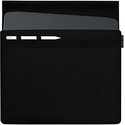 Adore June 13 Zoll Classic Schwarz Tasche kompatibel mit iPad Pro 13 2024 / iPad Air 13 2024 / iPad Pro 12.9 2021 2020 mit Pencil Pro/Pencil 2 Halterung