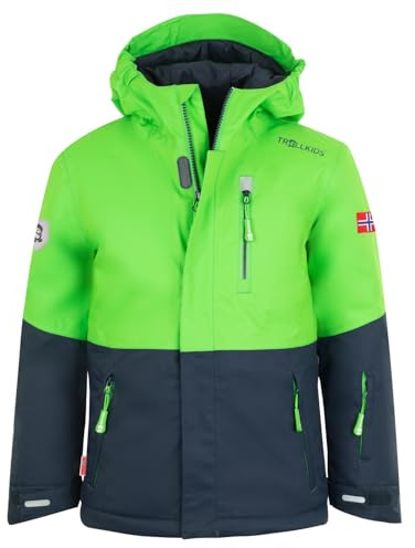 Trollkids Kids Hallingdal Jacket 152, Bright Green