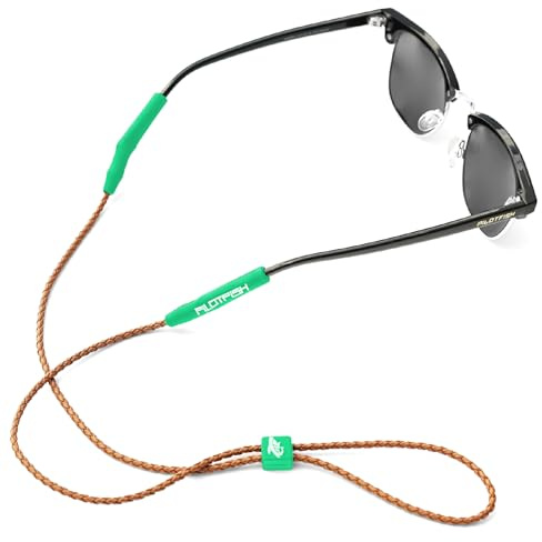 Pilotfish Leder-Sonnenbrillenband – Brillenhalteschnur für Männer oder Frauen, sichere Brillen- oder Sonnenbrillenkette (Wet Money) Wet Money