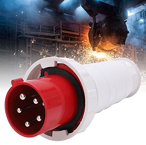 Enchufe Industrial Trifásico 5 Pines IP67 Impermeable 63A 380-415V 3P+N+E - Conector Robustecido para Exteriores y Maquinaria Agrícola