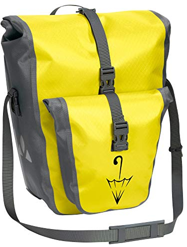 VAUDE Aqua Back Plus Single Sondermodell mit Schirmlogo Hinterradtasche Gepäckträgertasche, Canary SE