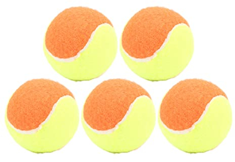 UPQRSG 5 Stück Tennisbälle, Gummi, Gute Elastizität, Verschleißfest, Kratzfest, Tennisbälle, Bulkware, Stoffoberfläche, Druckentlastung, Tennis Übungsbälle, für Schwimmbad(Orange)