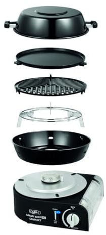 CADAC Barbecue a gas portatile Safari Chef 30 Compact rivestimento antiaderente Campeggio