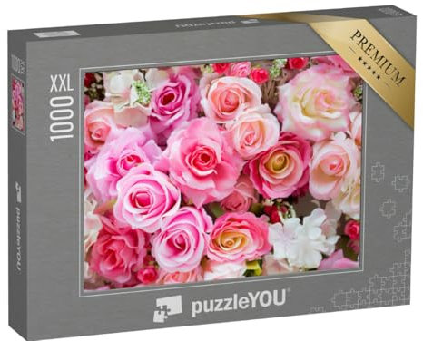 Puzzle 1000 pièces XXL « Un Bouquet de Roses Roses »