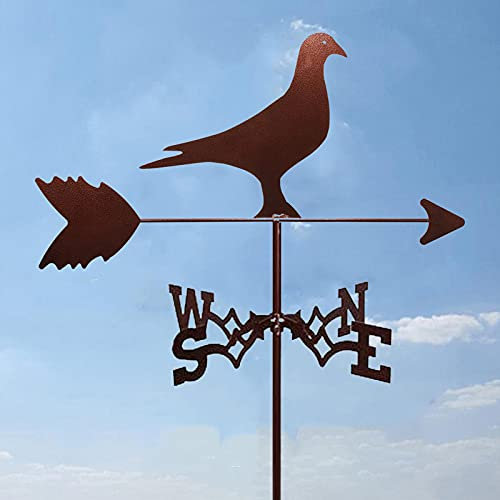 Squisito ornamento segnavento in metallo Banderuola segnavento in acciaio Montaggio sul tetto Statuette segnavento Design Scena di fattoria Indicatore di direzione del vento con ornamento di anim