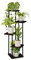 Bamworld Porta Piante da Interno ed Esterno a 5 Ripiani Nero– Fioriera in Legno e Metallo, Scaffale Moderno Salvaspazio per Vasi e Piante, Porta Vasi Decorativo per Giardino, Balcone, Soggiorno