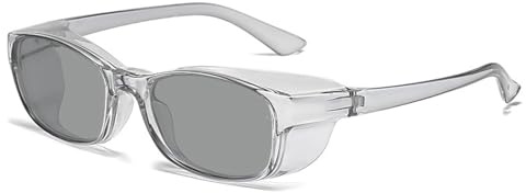 FGAQLUK Gafas Alérgicas Al Polen, Gafas De Sol Polarizadas, Anti-Luz Azul, Antivaho, Anti-UV, Gafas Protectoras Tridimensionales, Adecuadas For Adultos con Ojos Sensibles(Color:Gris)