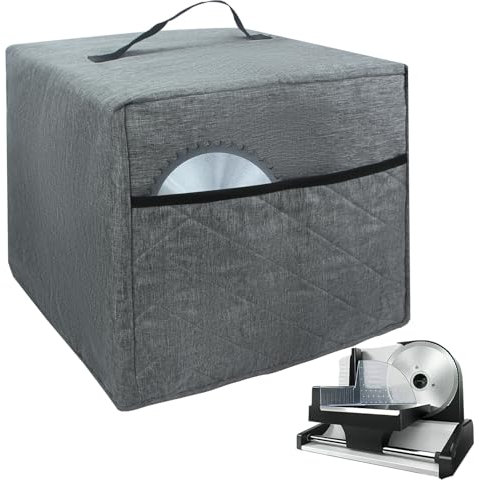 Housse de trancheuse à viande, housse de trancheuse de nourriture, housse de machine à viande anti-poussière avec sac de rangement pour accessoires, housses d'appareils de cuisine pour trancheuse de