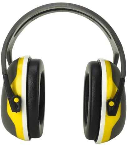 SUNFECILI Casque Antibruit de sécurité Pliable, Réduction du Bruit, Protection Auditive pour Dormir et Travailler (Jaune)