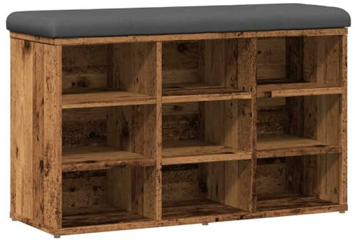 vidaXL Schuhbank Altholz-Optik 82x32x50 cm Holzwerkstoff
