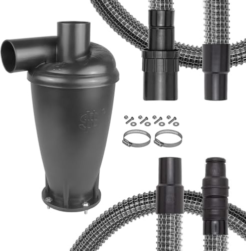 PRIMEBAG Gewebeschlauch 2m 58mm 4m Schlauch | 4, Zyklon-Vorabscheider-Set Industriesauger, Anschluss Meter