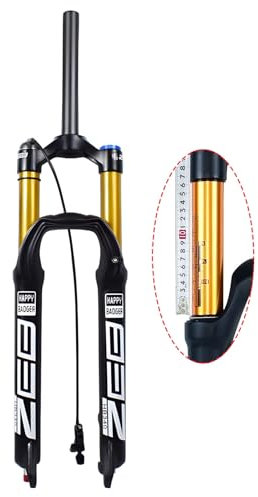 LYYCX Mountainbike Federgabel MTB Gabel 26/27,5/29 Zoll 160mm Federweg Fahrradgabel Ultraleicht Luftgabel for AM, XC, MTB, Downhill-Radfahren(Straight Remote Lockout,27.5 inch)