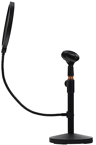 IMIKEYA Live Broadcast Microphone Stand Adjustable Desktop Mic Stand Extendable Metal Microphone Holder Mic Clip for Streaming