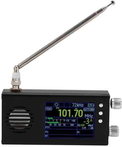 Receptor de Radio Digital, Radio de Corta Portátil con Batería de 5000 MAh, LCD de 3.2, Admite SW/CB/VHF/UHF/Air/SSB/Am Bands, 15 H Tiempo de Reproducción (Black)