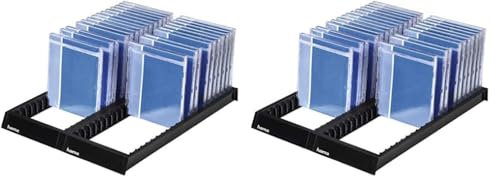 Hama CD Ständer Archivierungssystem (für 44 CD-Leerhüllen, CD Rack zur Aufbewahrung, Organizer rutschfest) schwarz, 48000, 44 CDs (Packung mit 2)