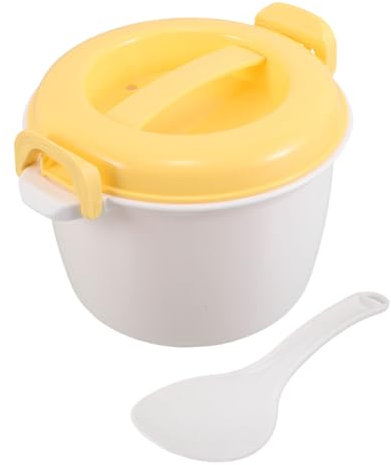 PRETYZOOM Olla Arrocera Para Microondas Doméstica: Vaporera De 1,8 L Para Arroz Y Pasta - Utensilios Para Cocinar Pasta Con Verduras En Microondas Para Comidas Rápidas Y Saludables