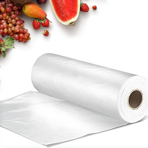 Somwell - Lot de 250 sacs en plastique transparent sur rouleau de 225 mm x 350 mm - Sacs en polyéthylène de qualité alimentaire pour sandwichs, fruits, légumes et aliments