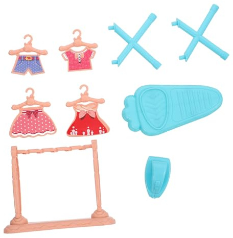 DECOMELODY Mini Fer à Repasser Décoratif Et Portant à Vêtements De Poupée Léger, Miniature Compact, Ornement De Maison pour Micro-scène, Décoration Table à Repasser, Accessoire Créatif pour Poupée