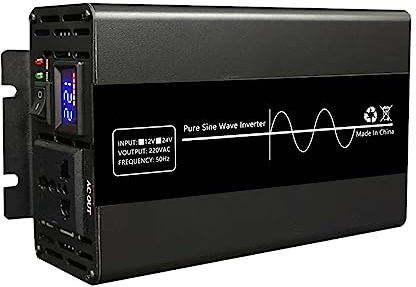 Power Inverter, Inverter a onda sinusoidale pura 5000W 8000W 12V / 24V Adattatore convertitore di potenza Solare 220 Inverter Convertitore di potenza for campeggio esterno for auto(500w,24V_UPGRADE)