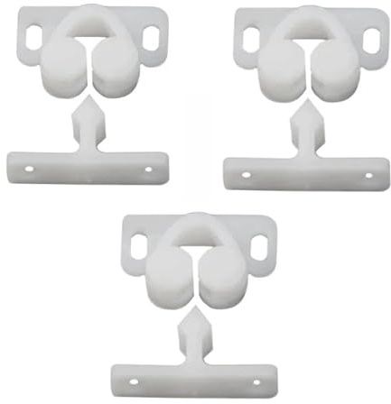 3Pcs White Marine Boat Ball Catch Door Cupboard Spring Back Plates Roller Latch Plastic Catches Cabinet Hardware