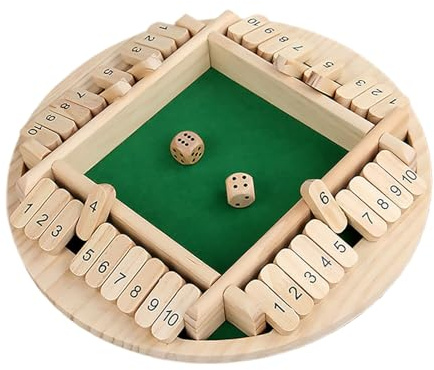 Mattespel för mattebord av trä, Stäng lådan Dice Game, Roliga 2-4 spelare bordsspel, Bärbara utbildningsspel för bordsskivor, brädspel i trä familjesammankomster, födelsedagsfester, pub