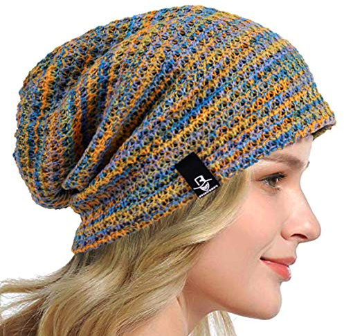 HISSHE Frauen Slouch Beanie Strickmützen Baskenmütze Skullcap Lange Baggy Winter Sommer Hüte B08w