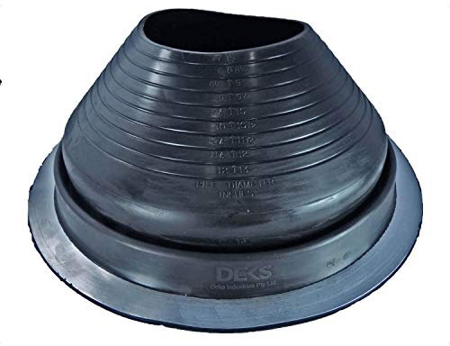 DEKTITE Runde schwarze EPDM-Rohr-Blinker, Dachdurchführung, Dachwagenheber, Rohrleitung, blinkend DF108B OD pipe sizes 7''- 13'' schwarz