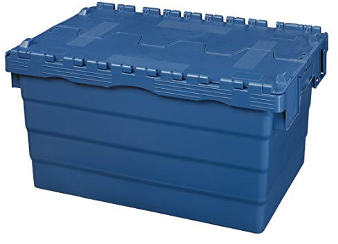 Logiplast Kunststoffkisten mit Deckel 60 x 40 x 32 cm Aufbewahrungsbox in Industriequalität