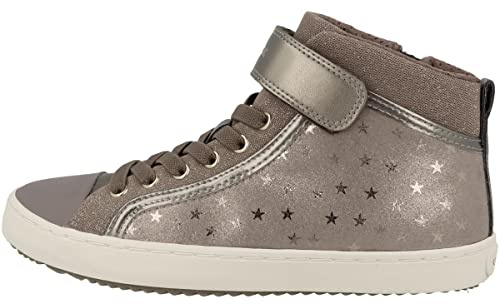 Geox J KALISPERA GIRL, Sneakers Bambine e ragazze, Grigio Smoke Grey, 32 EU