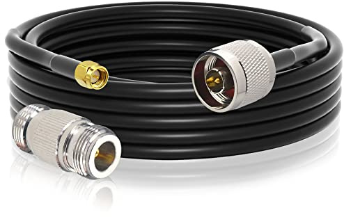 YILIANDUO LoRa Verlängerungskabel N-SMA Stecker auf Stecker Y240 5m | N-SMA Koaxialkabel, Inkl. N-Buchse Adapter. Kompatibel mit RAK, Nebra, Bobcat, Helium, HNT Hotspots und LoRaWAN-Antennen.