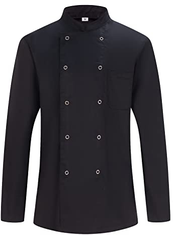 MISEMIYA - Giacca Cuoco Uomo - Giacca Cucina Uomo - Divisa Ristorante 682 - Medium, Giacca da Cuoco 682 - Nera